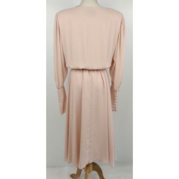 Vintage Ursula of Switzerland Sheer Pink Dress M - Picture 6 of 8